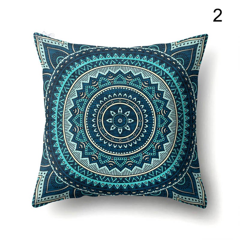 MANDALA VN Vỏ Gối Vuông 45x45cm Họa Tiết Hoa Văn Phong Cách Bohemian