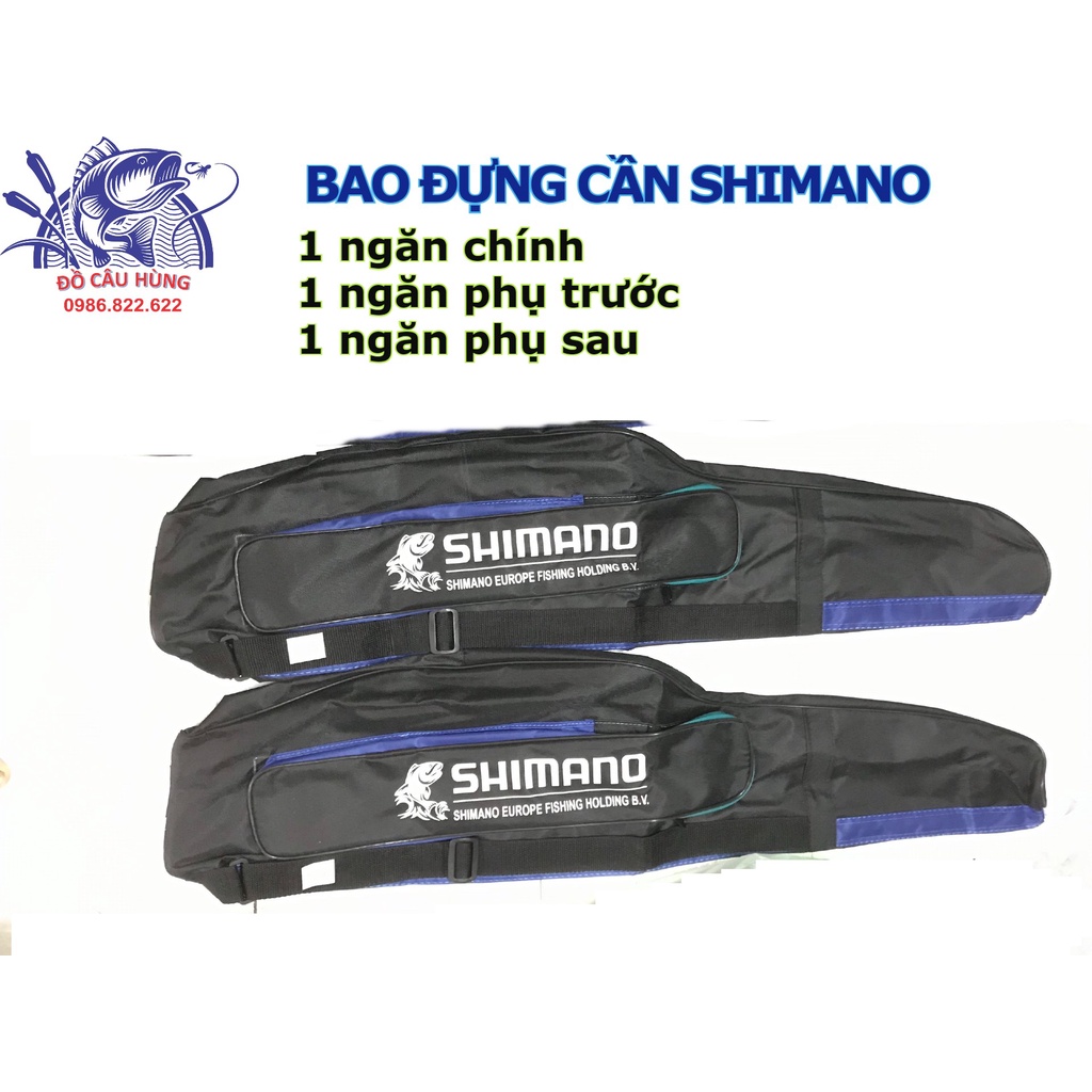 [SALE] Túi Đựng Cần Câu Shimano 1 Ngăn Chính- 2 ngăn phụ. Bao Đựng cần. Đồ Câu Hùng