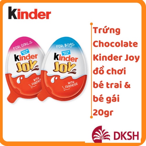 Trứng Chocolate Kinder Joy đồ chơi bé trai và bé gái 20gr-[FREE SHIP] TỪ ĐƠN 50K, [Loại Đặc Biệt]