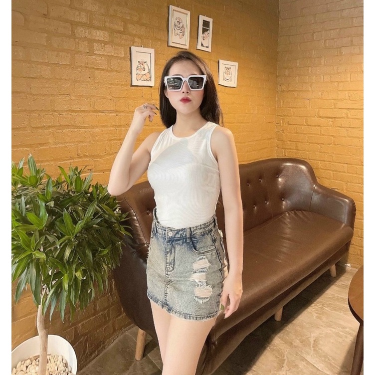 ÁO BA LỖ CROPTOP ÔM BODY CHẤT VẢI COTTON THOÁNG MÁT