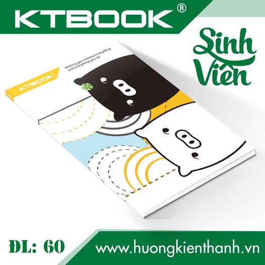 Combo 5 cuốn Tập sinh viên KTBOOK cao cấp khổ lớn ĐL 70 200 trang