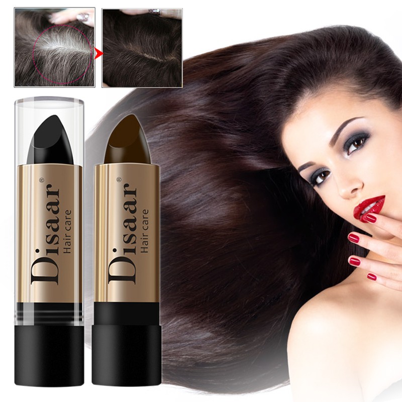 Thỏi Son Nhuộm Phủ Tóc Bạc Thành Đen Tạm Thời Bền Màu Chính Hãng - Màu Nâu Dẻ