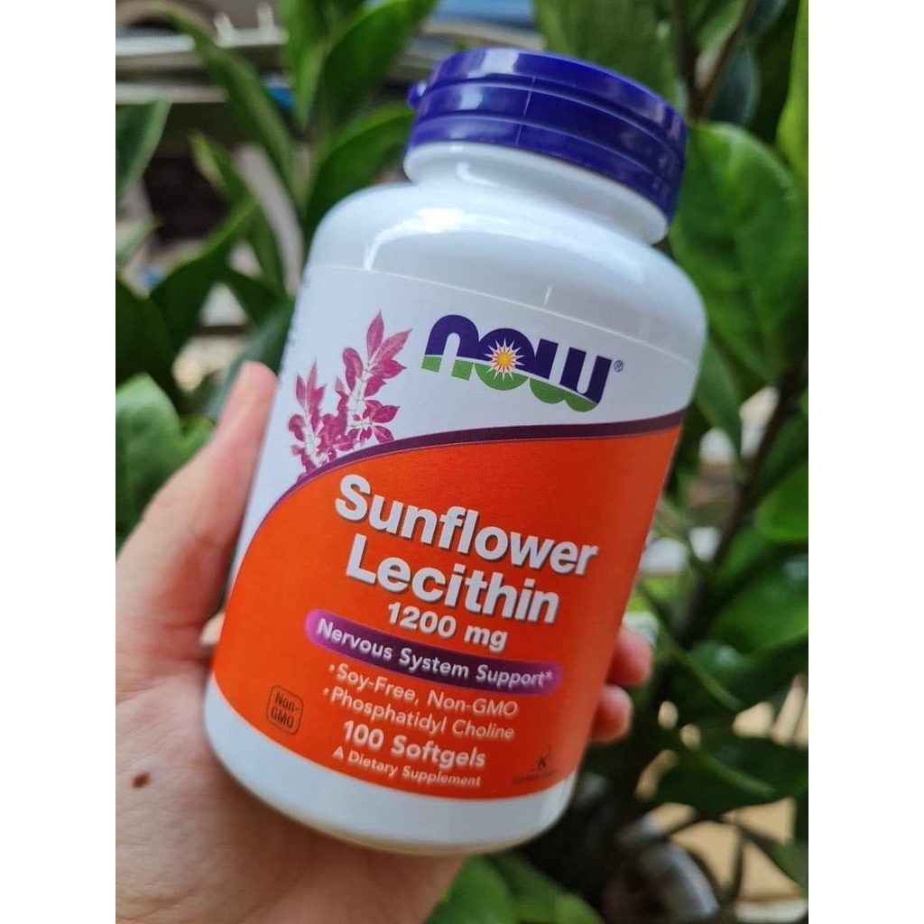 Viên Uống Chống Tắc Tia Sữa Now Sunflower Lecithin 1200mg Hộp 100 Viên Chính Hãng Mỹ