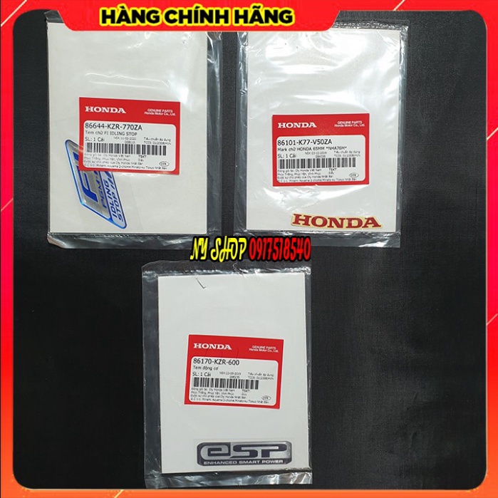 ★ Decal tem nổi FI và ESP , HONDA chữ đỏ chính hãng ★ Ảnh thật Sp