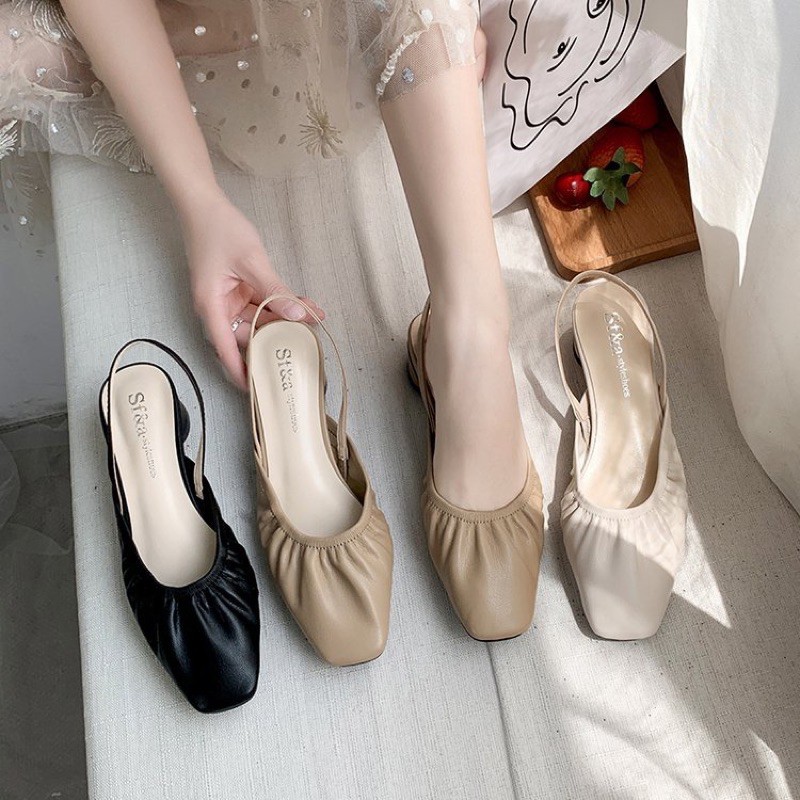 Sục nữ cổ chun quai sau hở gót
