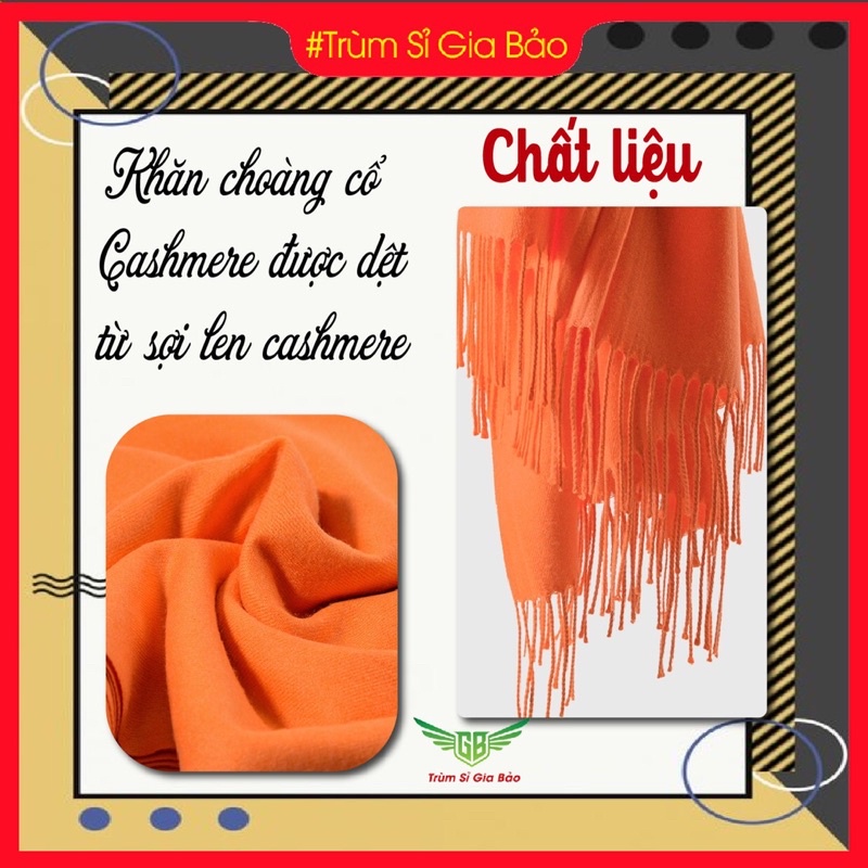 Khăn len nữ choàng cổ cao cấp Cashmere , khăn quàng Hàn Quốc đẹp giữ ấm mùa đông full box