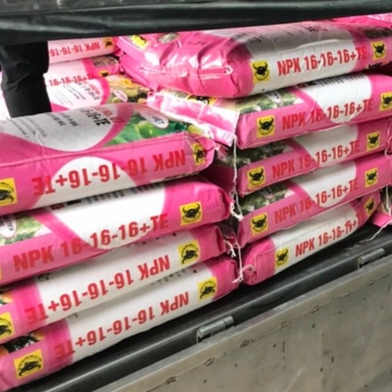 1kg phân bón đầu trâu NPK 16-16-16 +TE chuyên cho cây ăn quả, hoa cây cảnh và rau màu xé lẻ từ bao 25kg