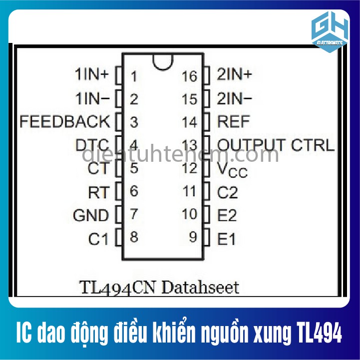 Combo 4 con IC dao động điều khiển nguồn xung TL494 TL494CN DIP
