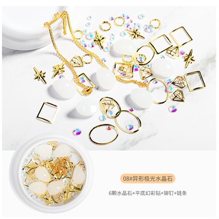 Sét phụ kiện cham mix trang trí móng
