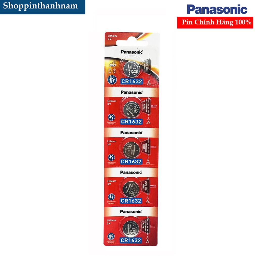 Pin CR1632 Panasonic Vỉ 2 Viên 3V Chính Hãng