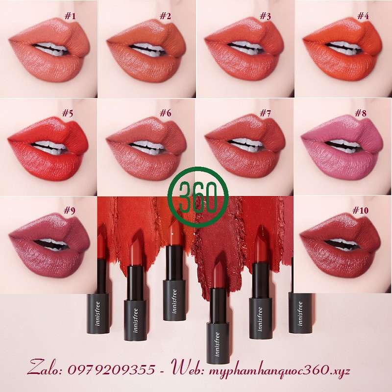 [SALE LỖ] Son Thỏi Lì Innisfree Real Fit Lipstick 3.1 g