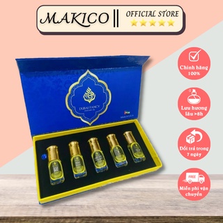 Tinh dầu nước hoa dubai mini 5ml dạng lăn chính hãng, Set 5 chai tinh dầu dubai lưu hương lâu, Hương thơm sang trọng