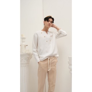 ÁO CỔ V PHỐI NÚT GOLD “PRINCE”