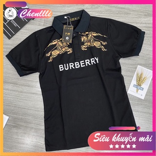 Áo thun nam ngắn tay cổ trụ,áo thun nam POLO có cổ BBR thêu logo con ngựa -CHENLLLI