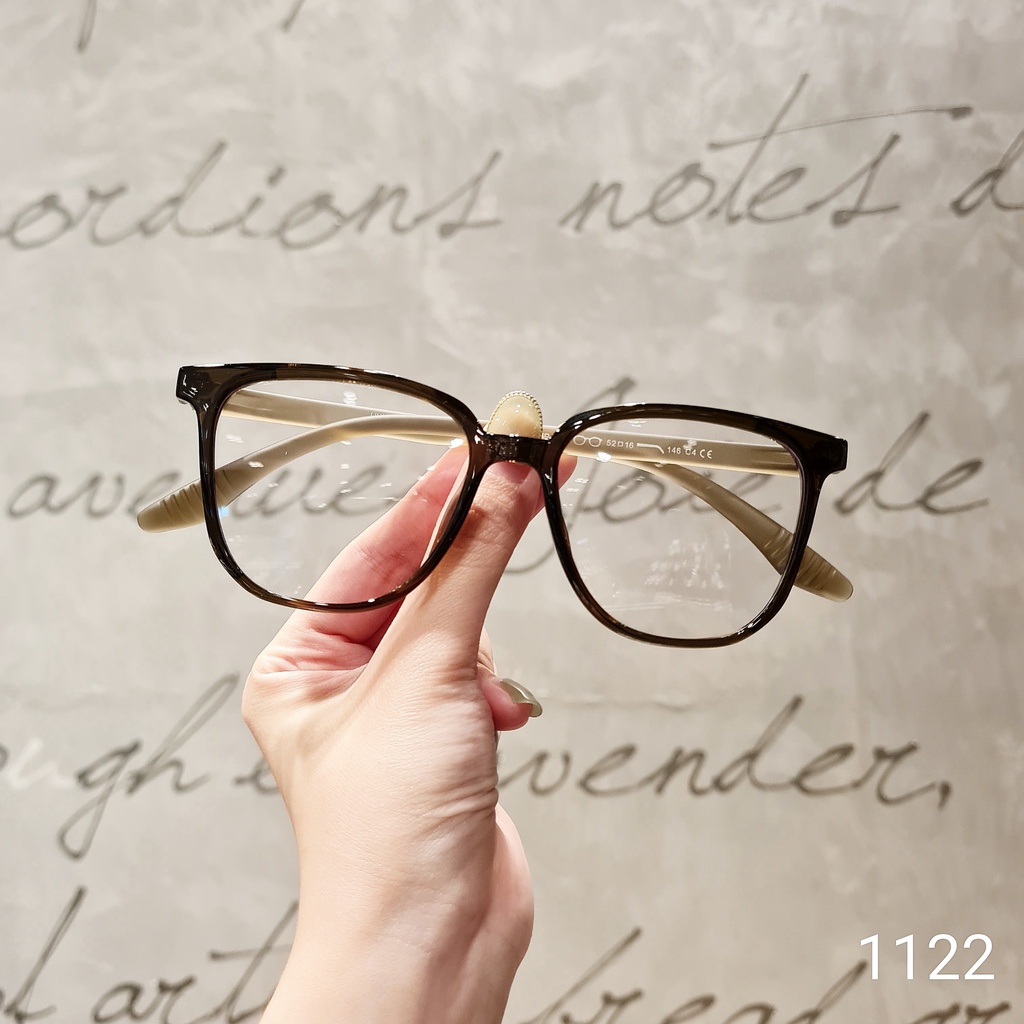 Kính cận mắt vuông nam nữ LILYEYEWEAR chống ánh sáng xanh chắc chắc kiểu dáng thời trang dễ đeo 1122