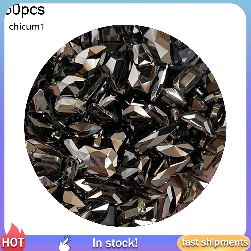 [Hàng mới về] Túi 50 hạt đá đính móng tay nghệ thuật 3D long lanh