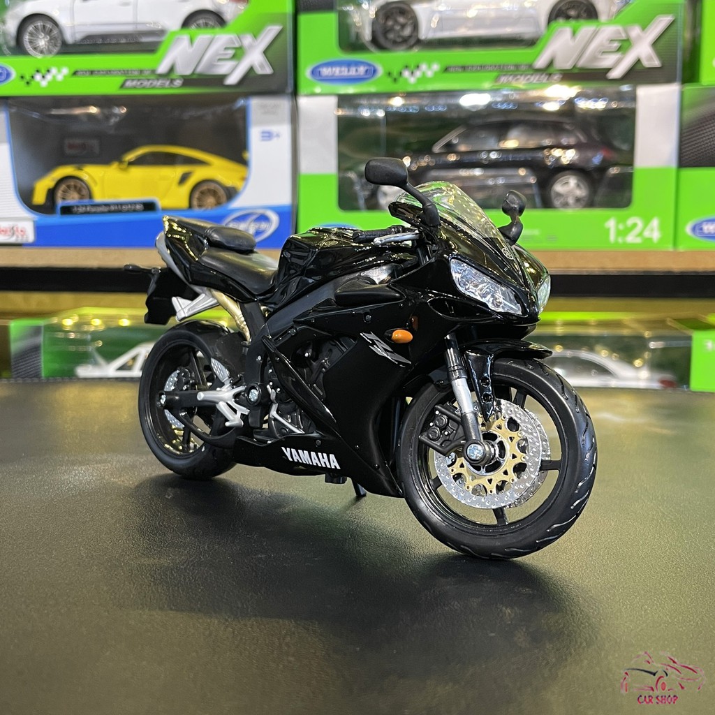 Mô hình xe mô tô Yamaha YZF-R1 tỉ lệ 1/12 hãng Maisto màu đen