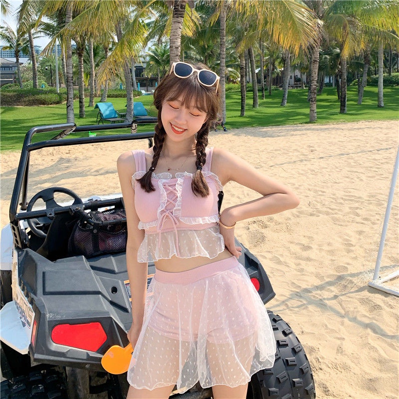 Bộ Đồ Bơi Hai Mảnh Phong Cách Hàn Quốc Cho Nữ