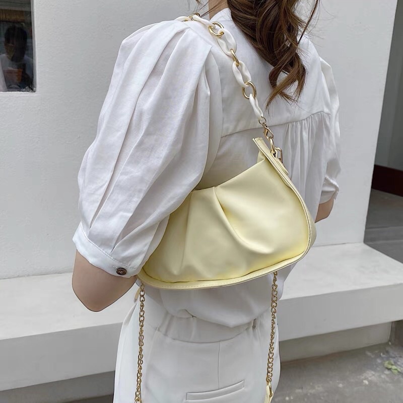 Túi xách nữ đeo chéo kết hợp dây ngọc siêu xinh xắn 👛Free ship👛