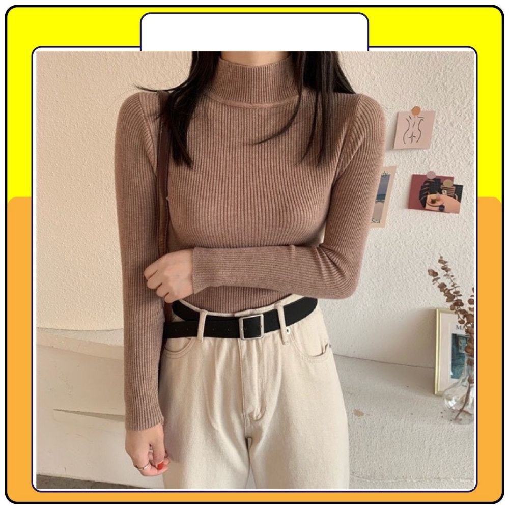 Áo len tăm nữ dài tay cổ 3 phân freesize phong cách Hàn Quốc, áo body kiểu dáng basic nhiều màu Queenshop | BigBuy360 - bigbuy360.vn