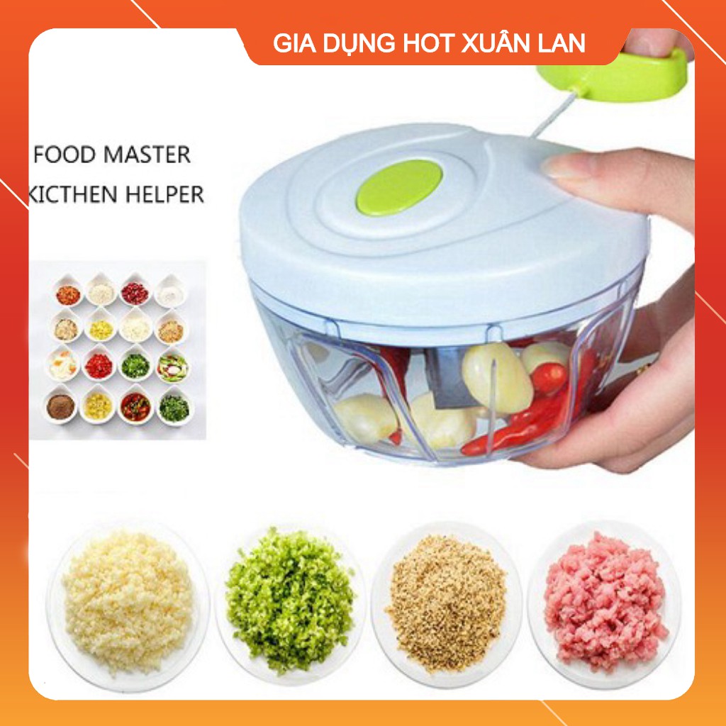 Máy Xay Đa Năng Bằng Tay Say Hành Tỏi Ớt Dụng Cụ Cầm Tay Băm Nhỏ Hoa Rau Củ Quả Mini