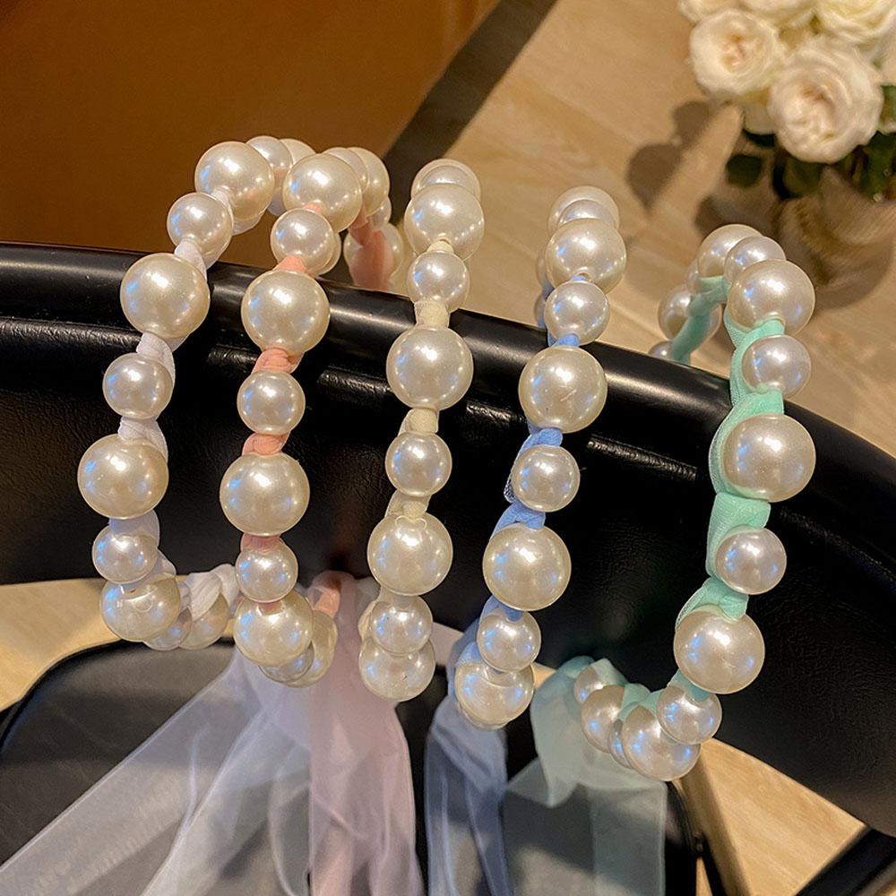 Băng Đô Vải Organza Đính Nơ Lấp Lánh Dễ Thương