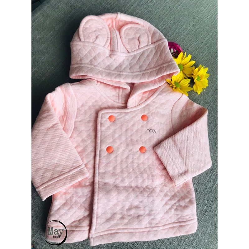 Áo khoác Nous 3-12M cho bé nón tai thỏ