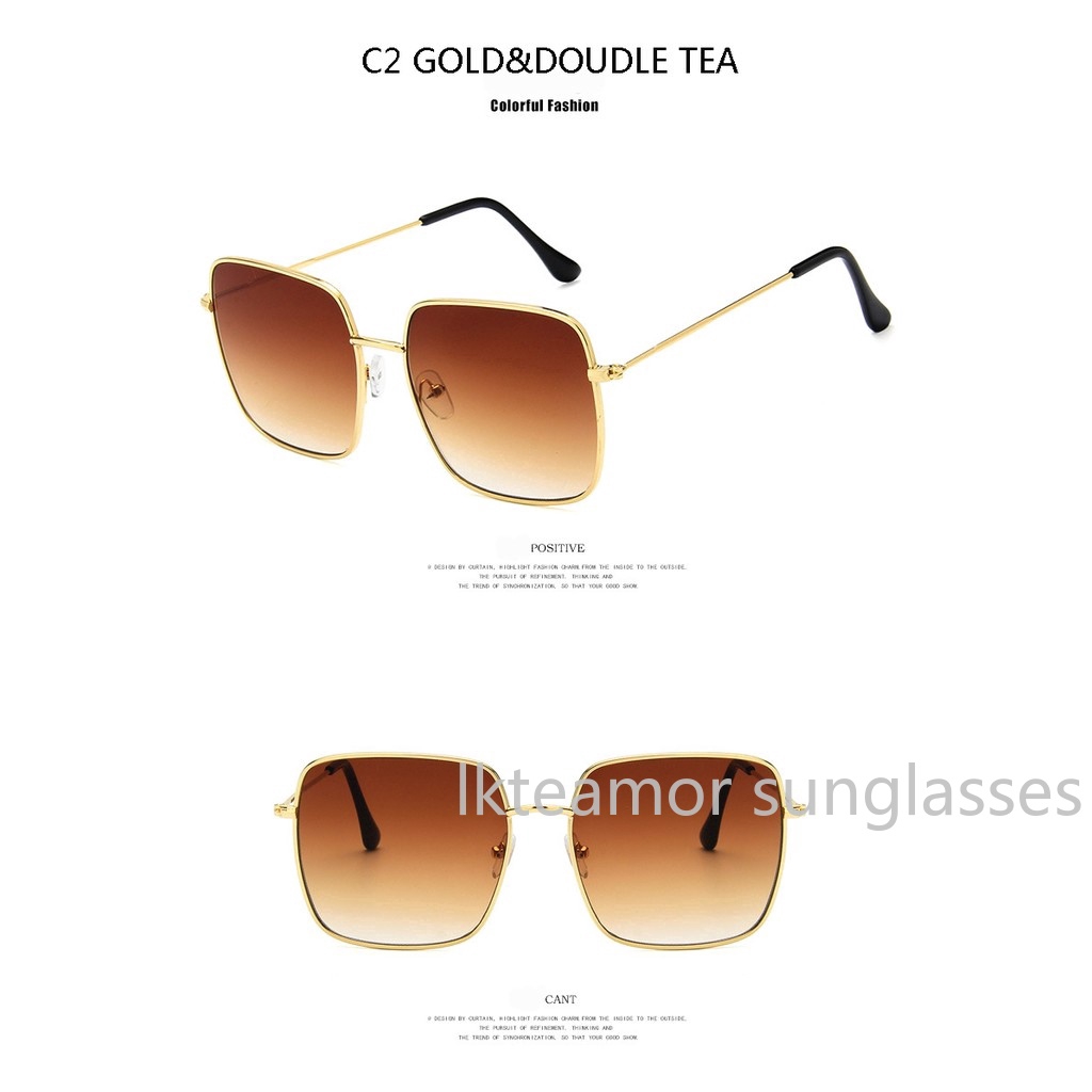 Kính mát gọng kim loại vuông cho nữ