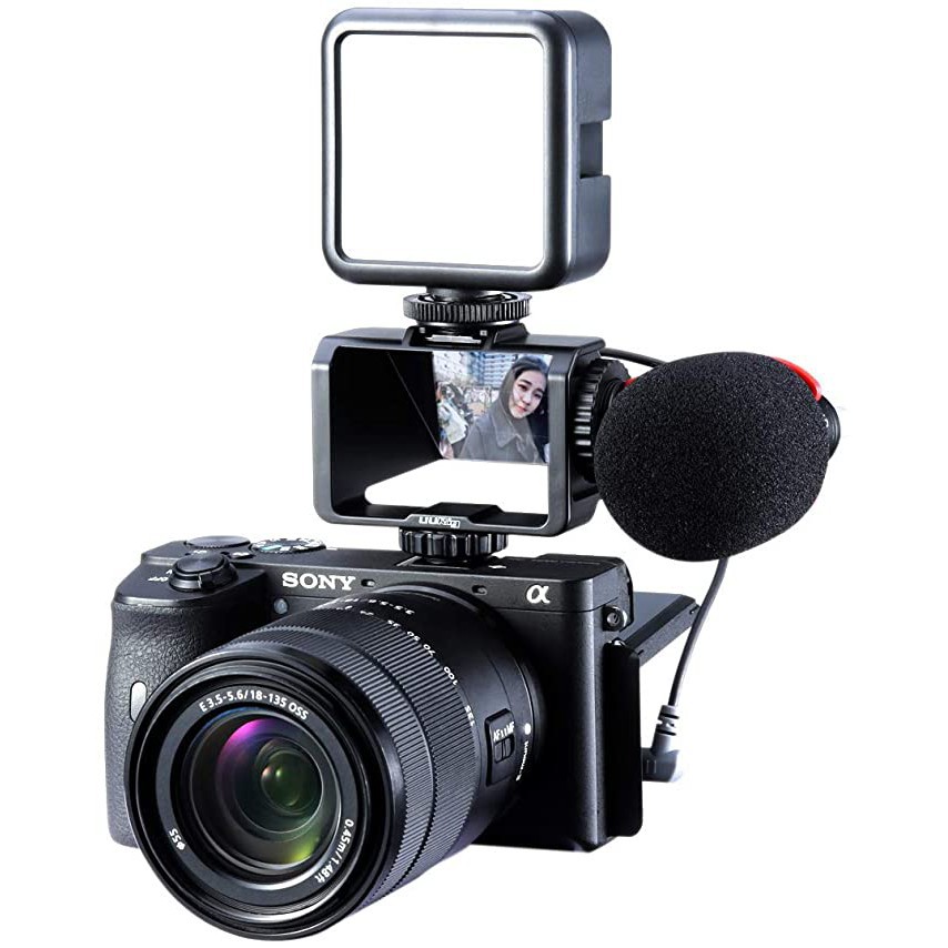 (CÓ SẴN) Gương lật màn hình cho máy ảnh UURIG R031 cho Vlogger và Youtuber - Có thể gắn thêm nhiều phụ kiện khác