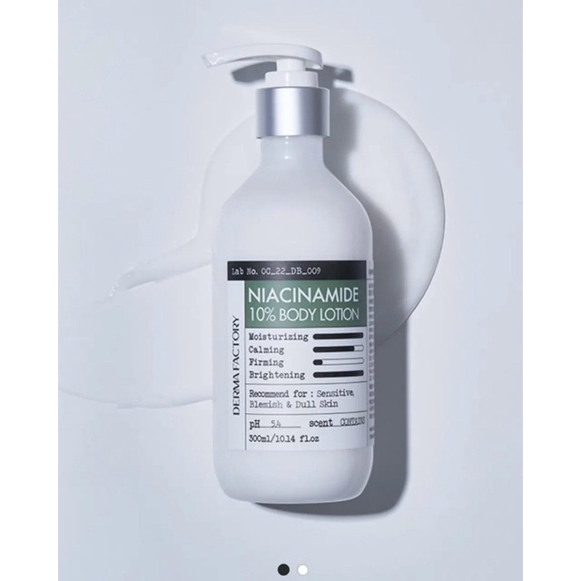 Dòng dưỡng trắng da body DERMA FACTORY 10% NIACINAMIDE BODY