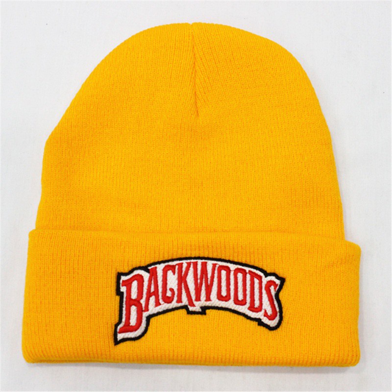 Mới Mũ Len Thêu Chữ backwoods Phong Cách hip hop Thời Trang Thu Đông