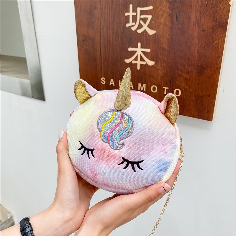 Túi đeo chéo cho bé gái hình kỳ lân Unicorn phong cách Hàn Quốc xinh xắn dễ thương TIMIS KL-A1