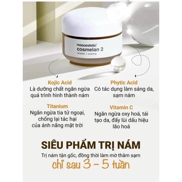 Kem Dưỡng Mờ Nám Tàn Nhang Mesoestetic Cosmelan 2