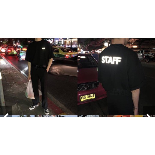 Áo Thun STAFF PHẢN QUANG Unisex (Chụp FLASH mới phản quang)