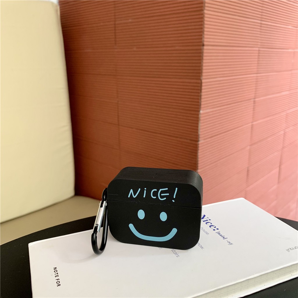 Ốp silicon hình mặt cười Nike cho iPhone AirPods Pro AirPods 1 AirPods 2 | BigBuy360 - bigbuy360.vn