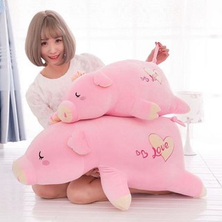 Gấu Bông Chú lợn Nằm Siêu dễ thương Hàng loại 1 cao cấp Size 75 cm