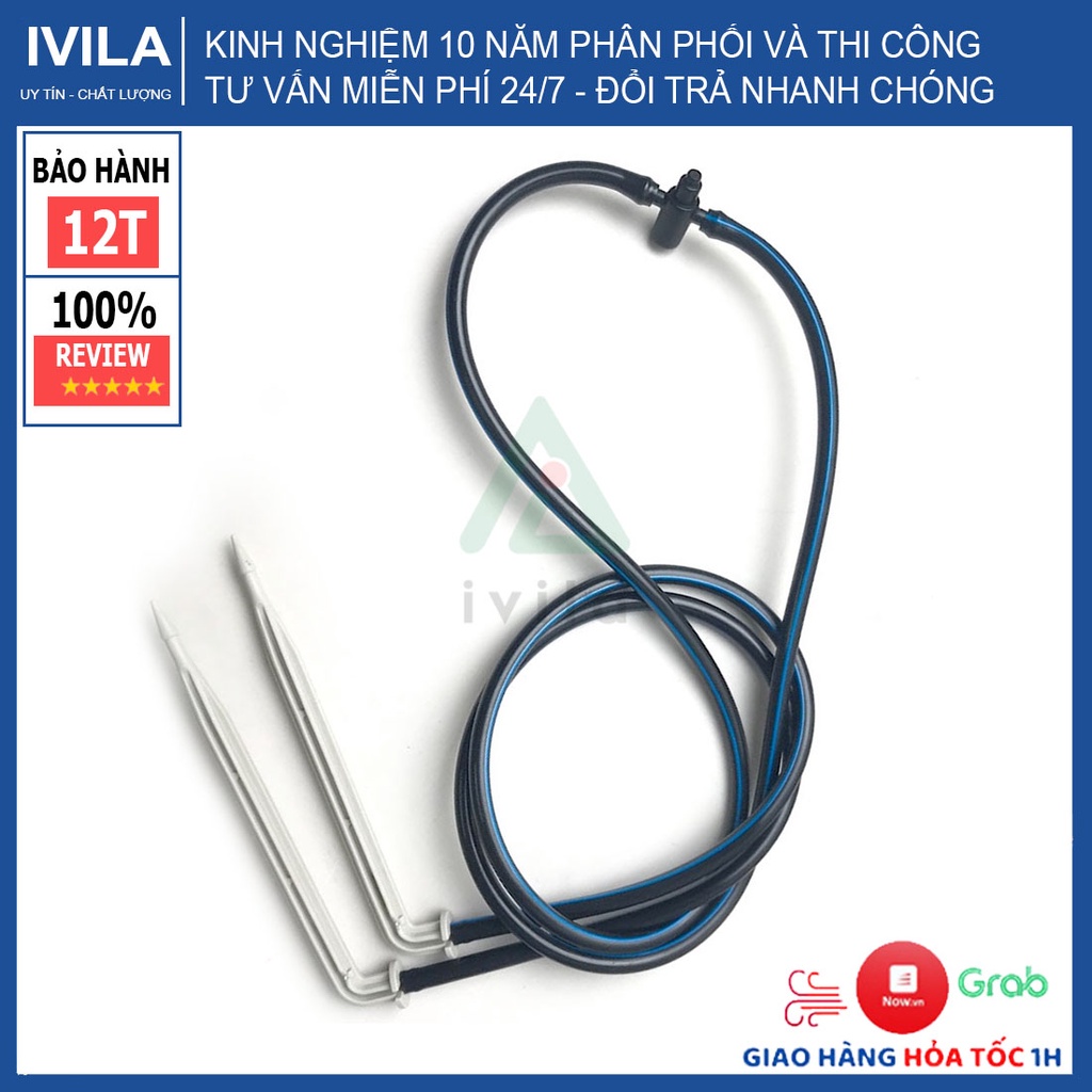 Bộ 2 que cắm nhỏ giọt mũi tên 10cm kèm dây và phụ kiện - Hệ thống tưới nhổ giọt cho nhà kính - Bộ que cắm nhỏ giọt