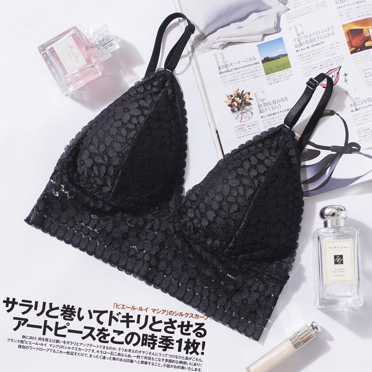 Áo Bra Nữ Không Gọng, Áo Lót Nữ Ren Quây Hoa Anh Đào Free Size [ HÀNG LOẠI I QUẢNG CHÂU]
