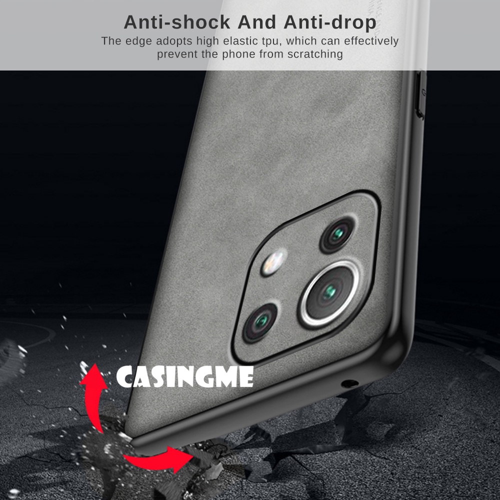 Ốp Điện Thoại Da Cừu Viền TPU Cho Xiaomi 11 Lite 5G Mi 11 10 Ultra MI11 Pro Lite 11Lite