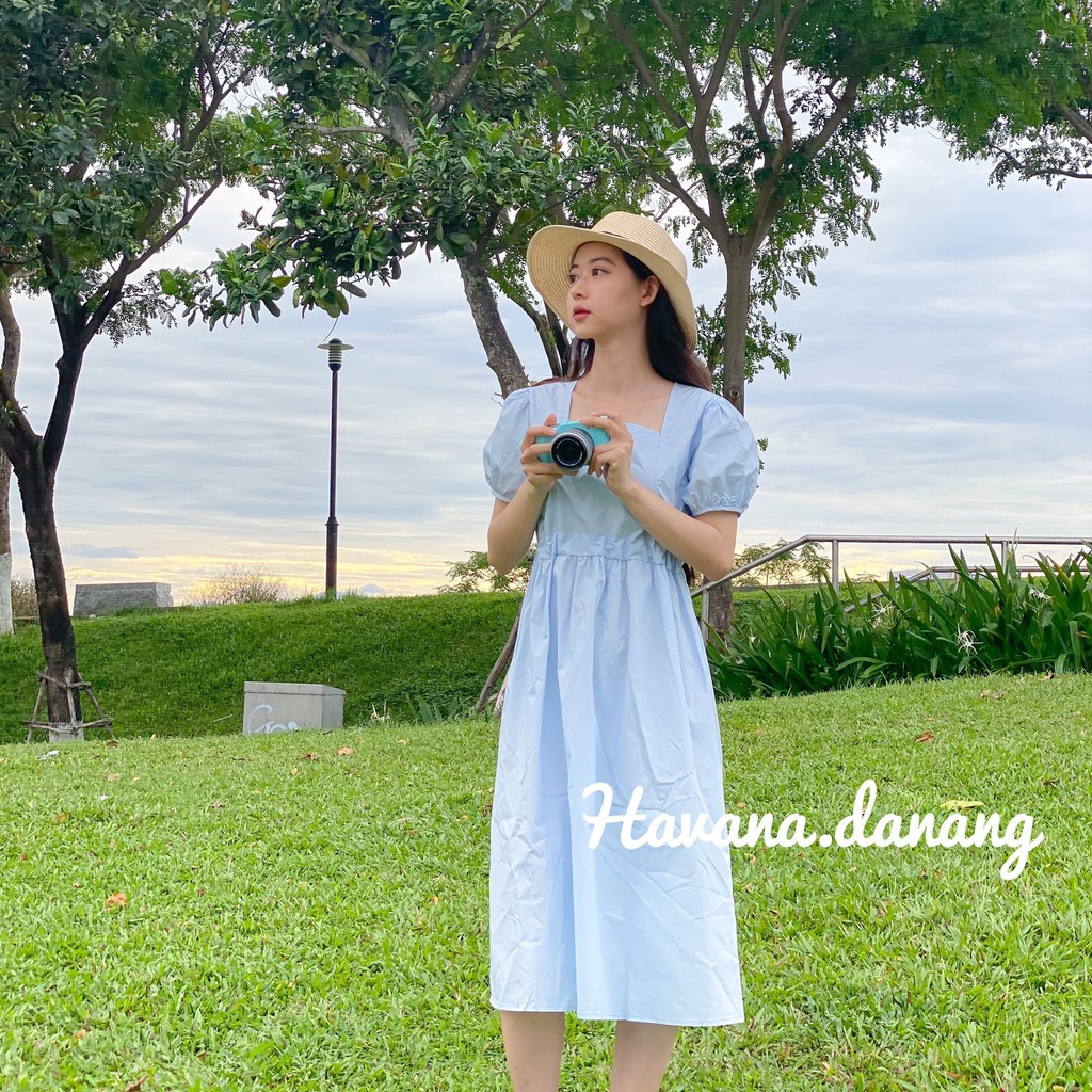 Đầm babydoll rút eo nơ sau [Ảnh shop chụp]