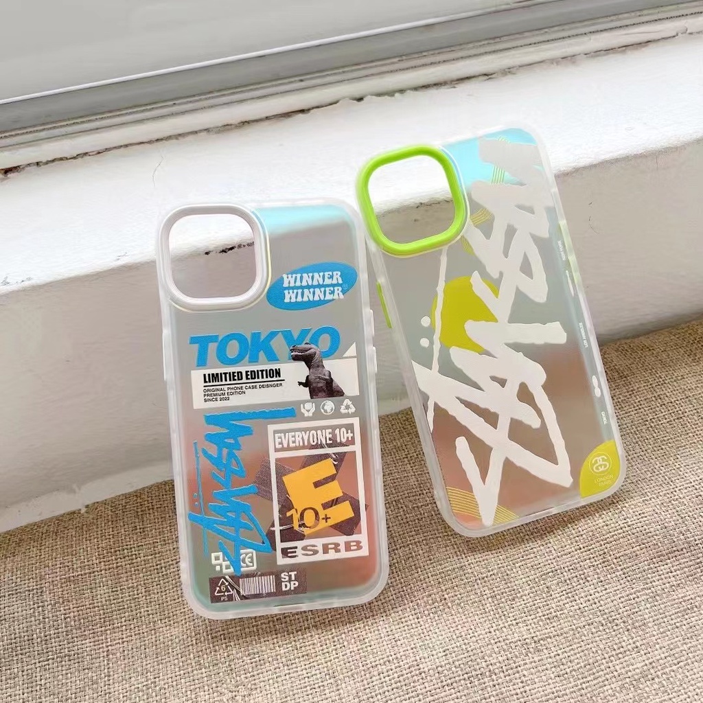 STUSSY Sang Trọng Ốp Điện Thoại In Họa Tiết graffiti Cho iphone 13 Pro Max i13 13pro 11ProMax i11 iX Xs XR Xs Max 7plus 8plus 12Pro 12 Pro Max