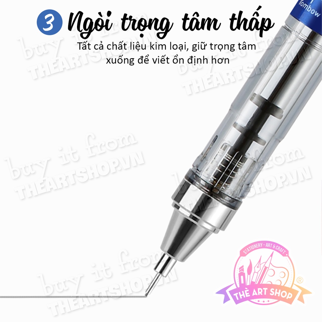 Bút chì cơ khí lắc đẩy ngòi TOMBOW Mono Graph cao cấp Nhật Bản ngòi 0.3mm/0.5mm THEARTSHOP