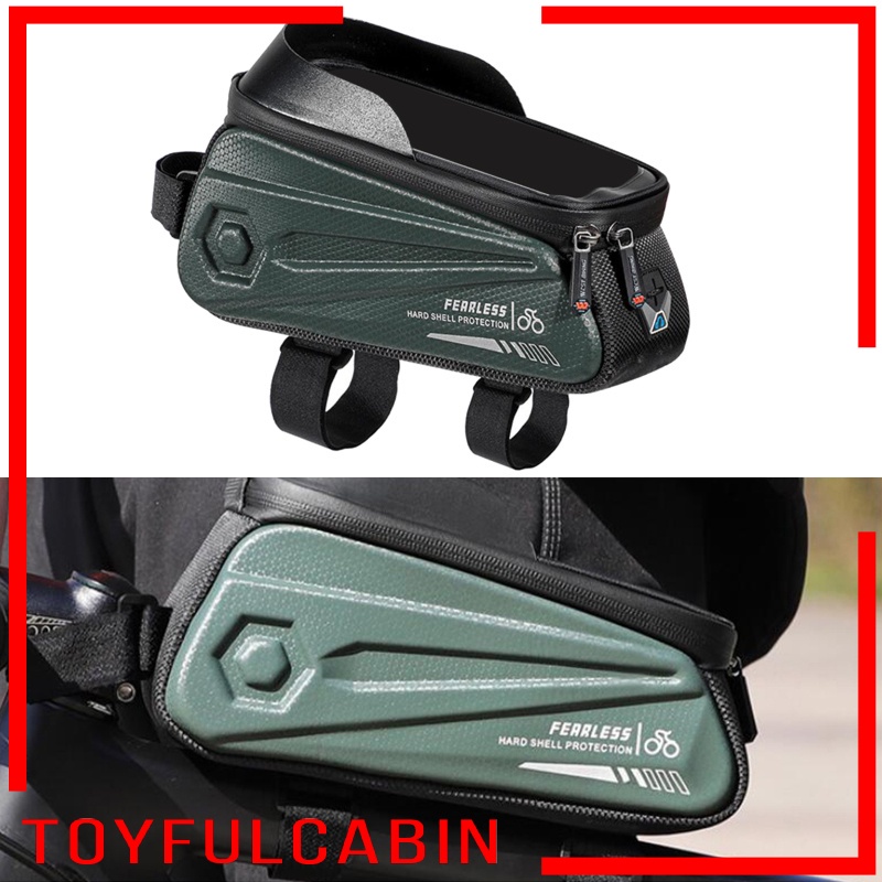 Túi Đựng Đồ Màu Đen Có Thể Chạm Màn Hình Cảm Ứng Gắn Khung Trước Xe Đạp