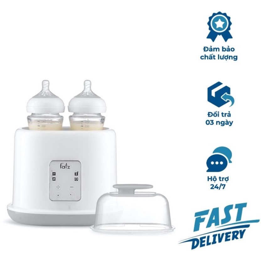 MÁY HÂM SỮA TIỆT TRÙNG ĐIỆN TỬ 2 BÌNH FATZBABY FATZ DUO 2 - FB3223SL