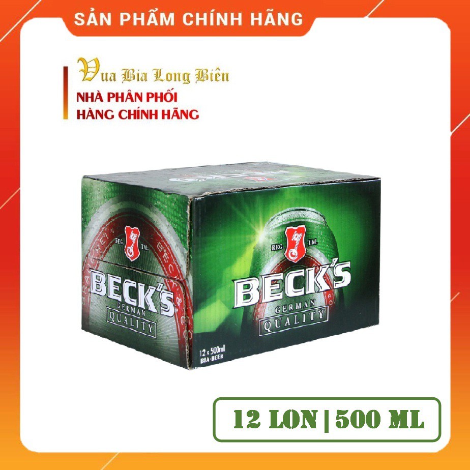 Bia Beck xanh 12 lon x 500ml