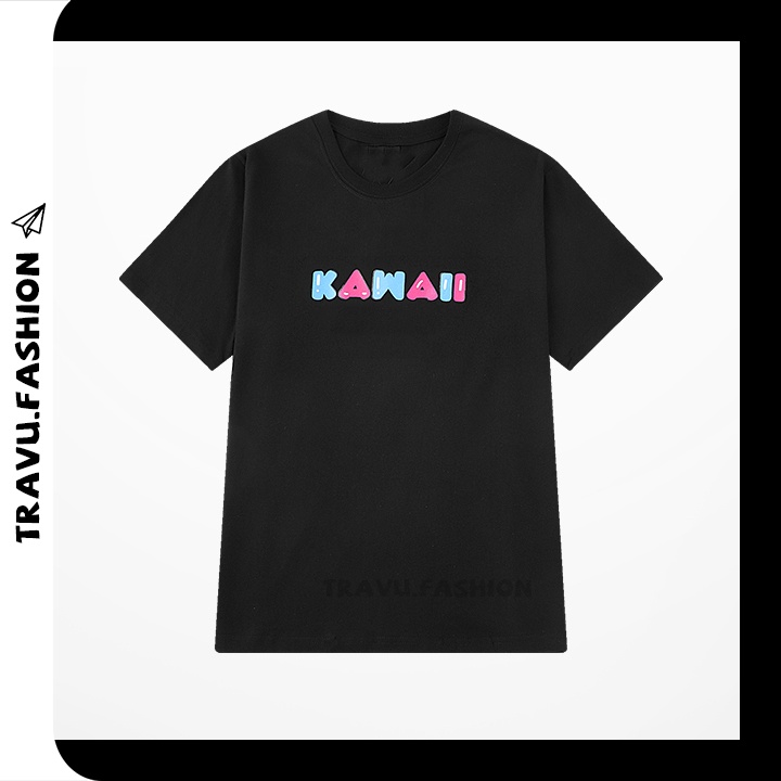 Áo thun tay lỡ nam nữ form rộng, chất cotton mịn mát co dãn 4 chiều in Kawaii lạ mắt TL821