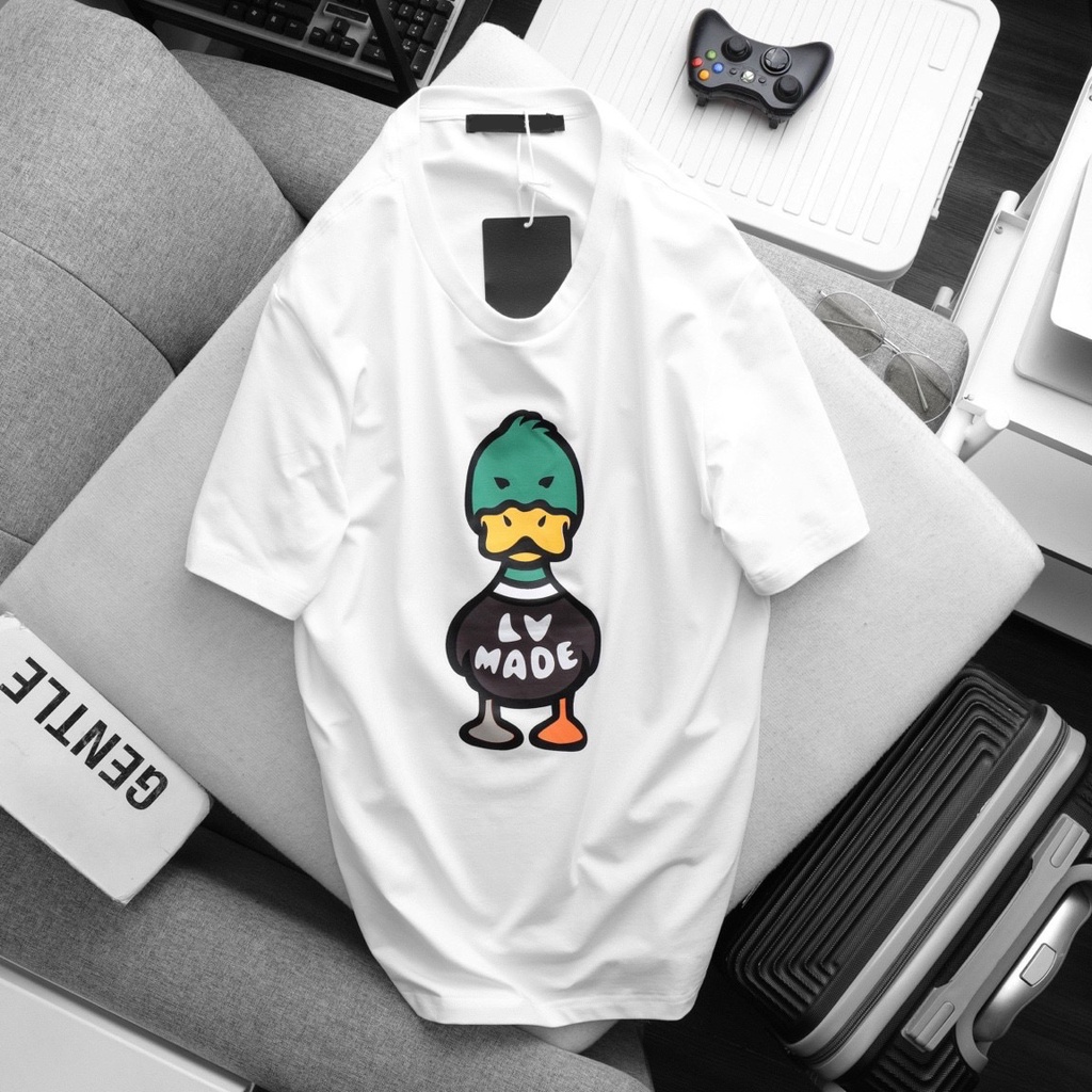 Áo thun tay lỡ nam nữ in hình Vịt LV , Vải Cotton Form Oversize - SELECTED.STORE