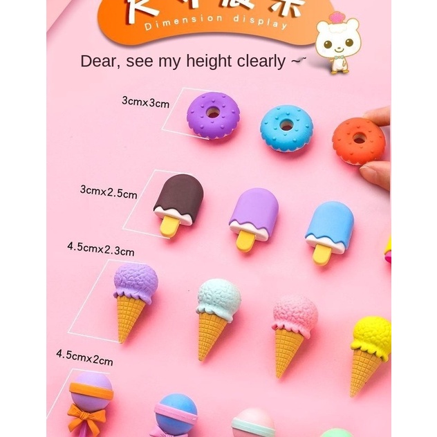 Gôm tẩy họa tiết hoạt hình dễ thương cho trẻ mẫu giáo