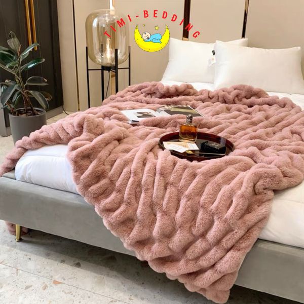 Chăn lông cáo hồ ly nhập khẩu chính hãng cao cấp kích thước 1,5x2m, nặng 2,8kg - Timibedding