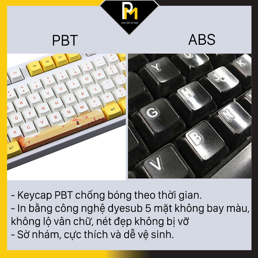 Keycap PBT Mùa Thu Autumn, XDA Profile, dyesub 129 Phím của PCmaster